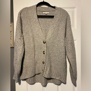 American Eagle Gray Button-Up Women's Sweater Cardigan
